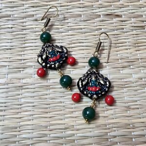 "Shree" - Goddess Lakshmi Terracotta Earrings